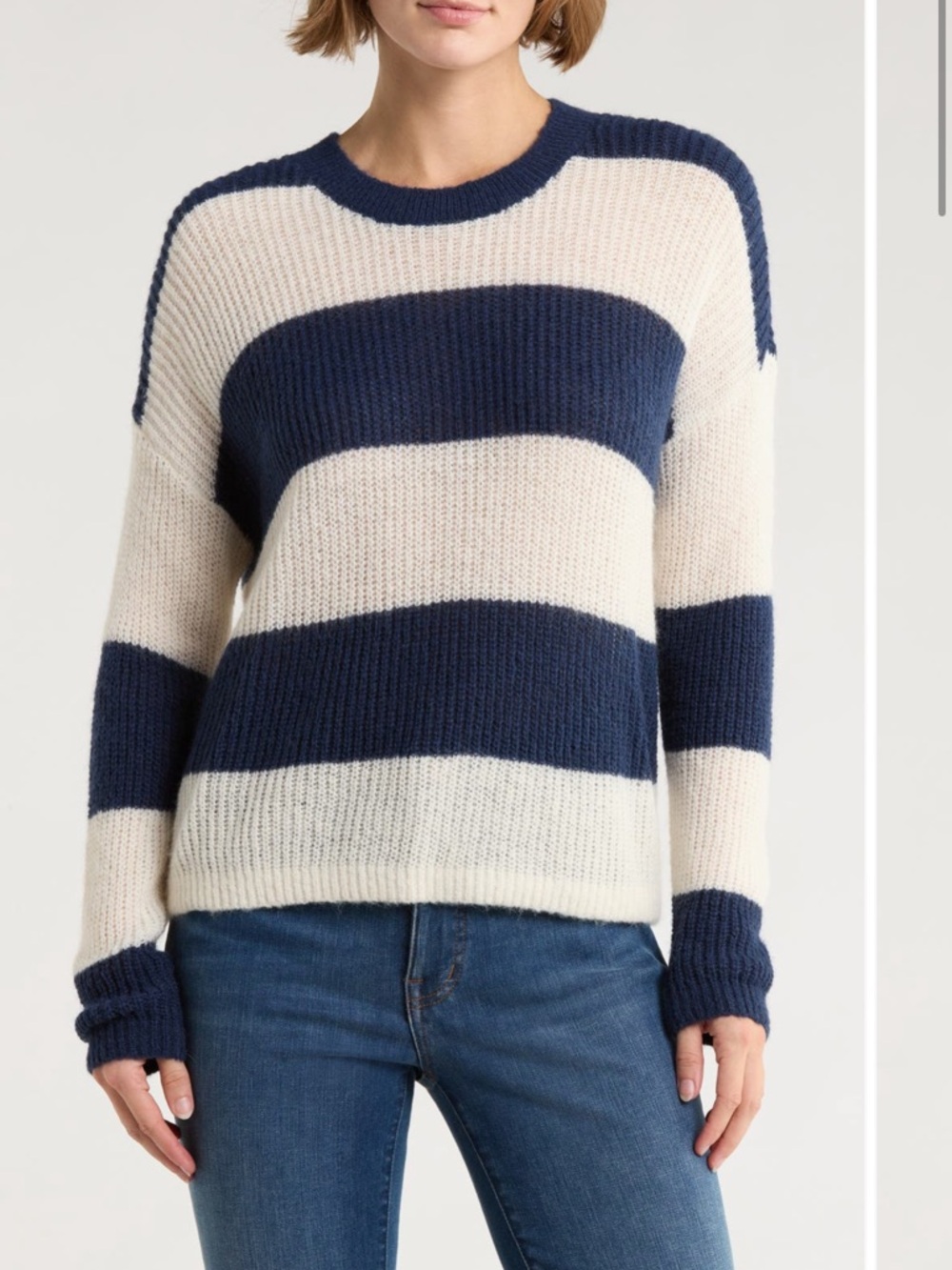 Madewell Rosario Stripe Alpaca Blend Sweater Size XS